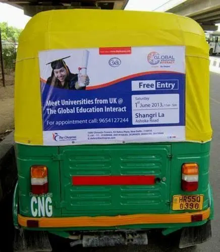 Creative branding on auto rickshaws